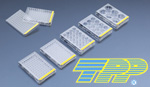 TPP Zellkulturtestplatten ausgelegt mit Logo
